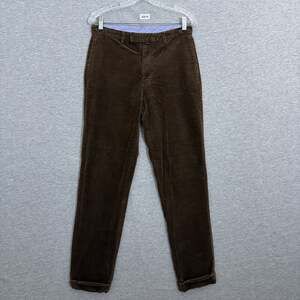 Beams Japan Men's Medium Brown Corduroy Cuffed Straight